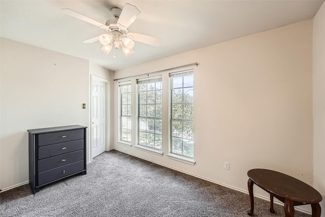 2813 Single Trace Ct, Austin, TX 78728 - interior space featuring carpet flooring and a ceiling fan