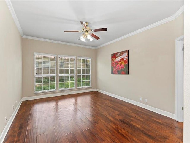 906 Woodhollow Ln, Cedar Park, TX 78613 - spare room with baseboards, ceiling fan, and wood finished floors