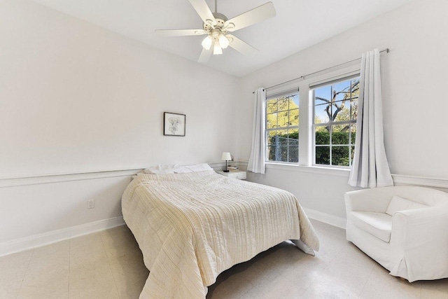 201 Mcconnell Dr, West Lake Hills, TX 78746 - bedroom featuring vaulted ceiling and a ceiling fan