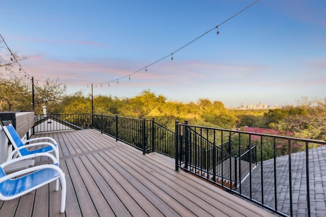 201 Mcconnell Dr, West Lake Hills, TX 78746 - view of deck at dusk