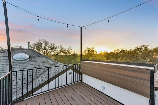 201 Mcconnell Dr, West Lake Hills, TX 78746 - view of deck at dusk
