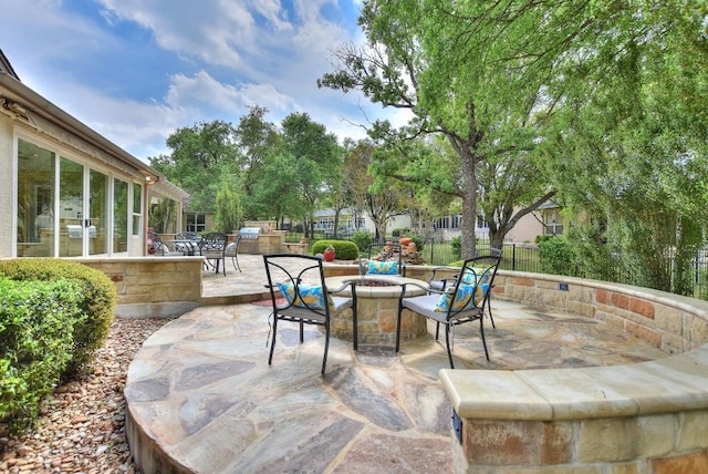 204 Whippoorwill Cv, Georgetown, TX 78633 - view of patio / terrace with a fire pit
