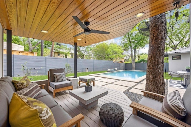 2304 Mccullough St, Austin, TX 78703 - view of swimming pool featuring outdoor lounge area, a fenced backyard, and a patio area