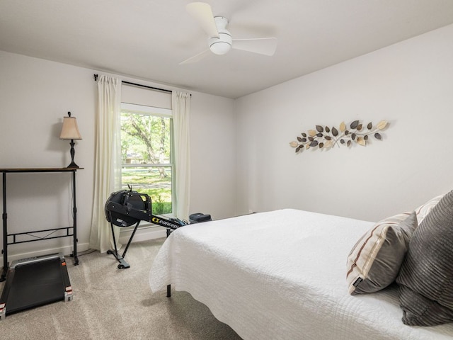 6022 Tonkowa Trl, Georgetown, TX 78628 - bedroom with carpet floors and a ceiling fan