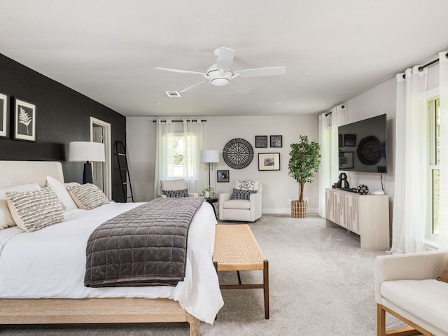 6022 Tonkowa Trl, Georgetown, TX 78628 - bedroom featuring carpet and a ceiling fan