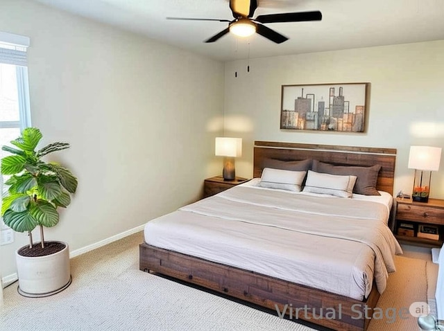 3409 Brywood Dr, Pflugerville, TX 78660 - bedroom with carpet, baseboards, and ceiling fan