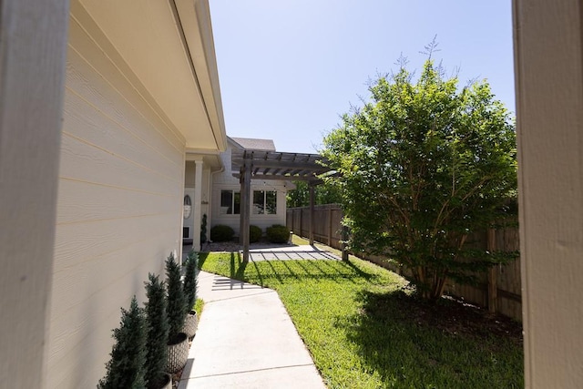 702 Silo St, San Marcos, TX 78666 - fenced backyard featuring a pergola and a patio