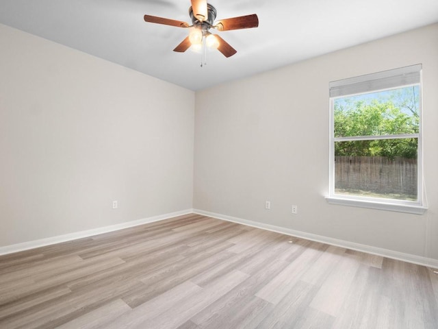 429 Falcon Ln, Leander, TX 78641 - empty room featuring light wood-style flooring and ceiling fan