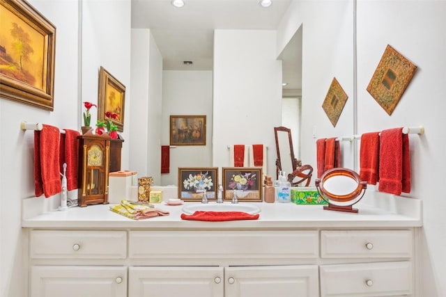 901 Blaylock Dr, Salado, TX 76571 - bathroom featuring vanity and recessed lighting