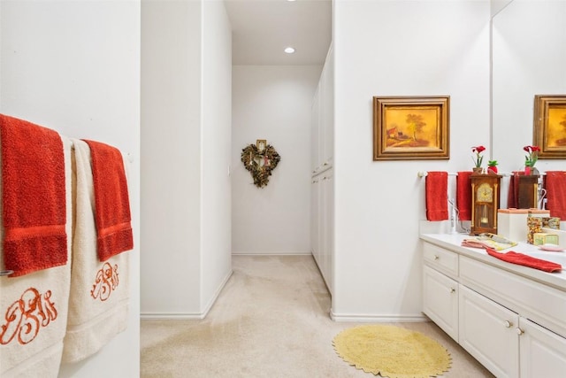 901 Blaylock Dr, Salado, TX 76571 - bathroom with vanity and recessed lighting