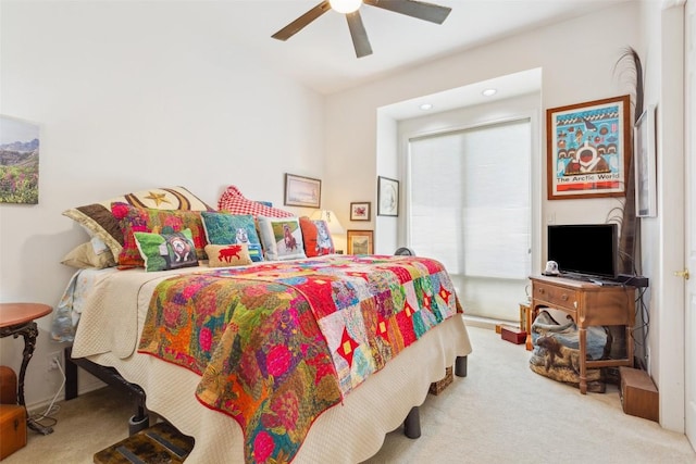 901 Blaylock Dr, Salado, TX 76571 - bedroom with carpet flooring and a ceiling fan