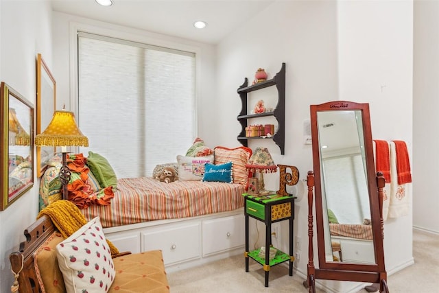 901 Blaylock Dr, Salado, TX 76571 - bedroom with light carpet and recessed lighting