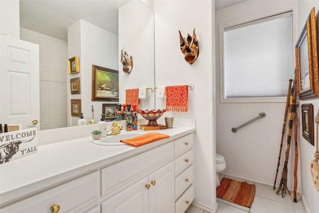 901 Blaylock Dr, Salado, TX 76571 - bathroom with vanity and tile patterned flooring