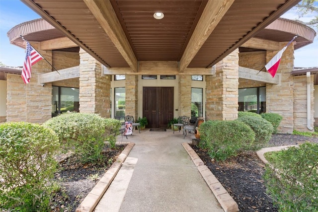 901 Blaylock Dr, Salado, TX 76571 - property entrance with stone siding