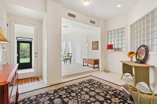901 Blaylock Dr, Salado, TX 76571 - entrance foyer with tile patterned flooring and recessed lighting