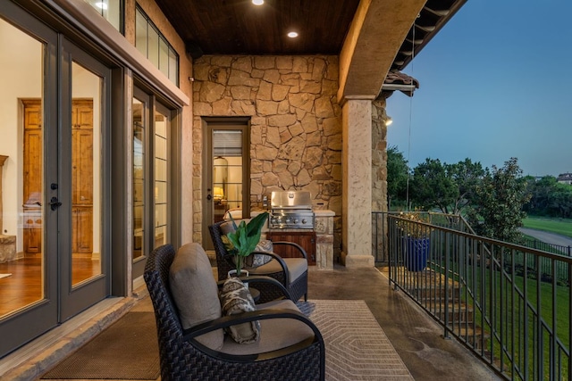 219 Jack Nicklaus Dr, Austin, TX 78738 - balcony with exterior kitchen and french doors