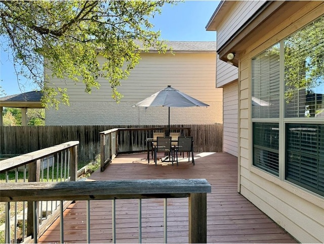 2201 Ezra Ct, Cedar Park, TX 78613 - wooden deck with outdoor dining space