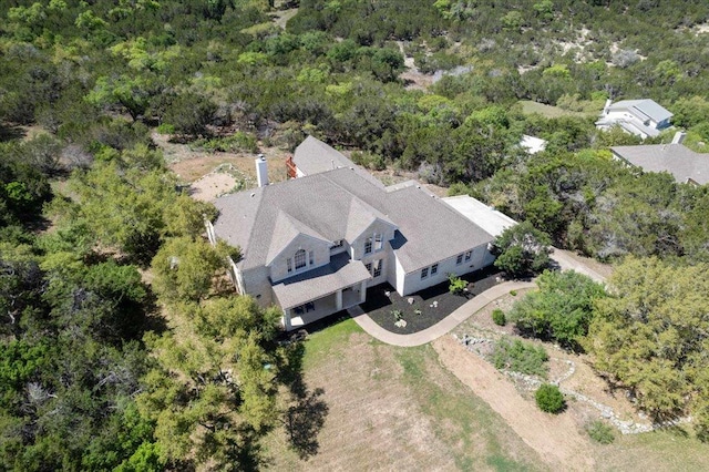 19215 White Horse Cv, Spicewood, TX 78669 - aerial view of property and surrounding area with a forest