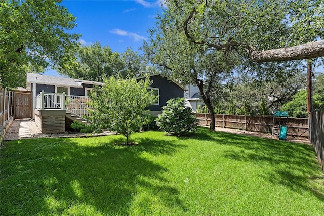 2004 Raleigh Ave, Austin, TX 78703 - fenced backyard featuring a wooden deck