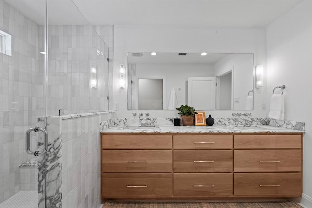2004 Raleigh Ave, Austin, TX 78703 - full bath with double vanity and a stall shower