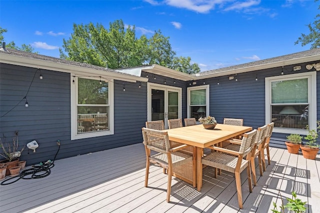 2004 Raleigh Ave, Austin, TX 78703 - wooden deck with outdoor dining area