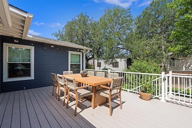 2004 Raleigh Ave, Austin, TX 78703 - wooden terrace featuring outdoor dining space