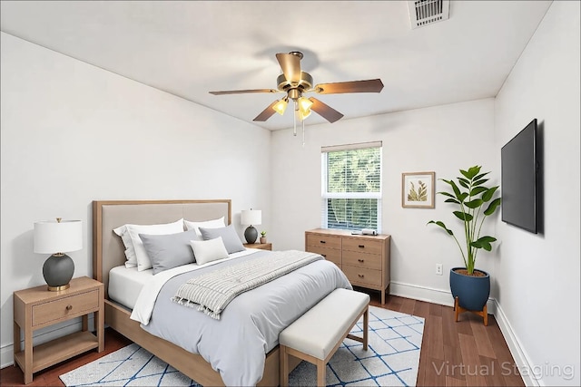 13212 Running Doe Ln, Cedar Park, TX 78613 - bedroom featuring wood finished floors, baseboards, and a ceiling fan