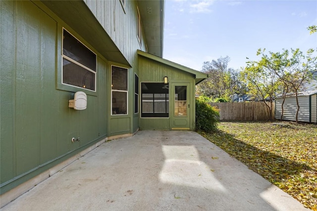 view of patio with fence