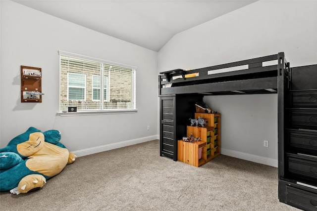 174 Challis Ct, Austin, TX 78737 - unfurnished bedroom with lofted ceiling, carpet floors, and baseboards
