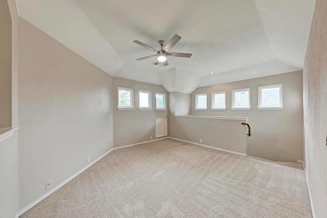8105 Endeavor Cir, Austin, TX 78726 - carpeted spare room featuring a ceiling fan and vaulted ceiling