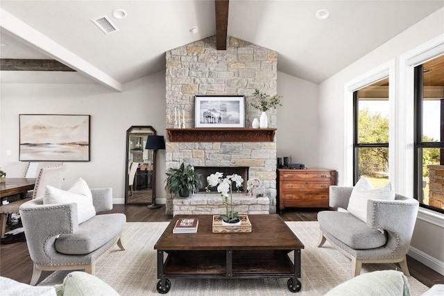 18105 Austin Blvd, Lago Vista, TX 78645 - living room with a fireplace and wood finished floors