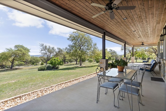 18105 Austin Blvd, Lago Vista, TX 78645 - view of patio with ceiling fan