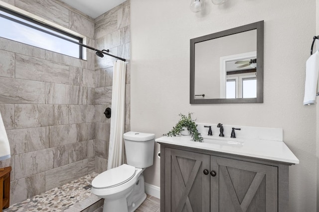 18105 Austin Blvd, Lago Vista, TX 78645 - bathroom featuring vanity and a tile shower