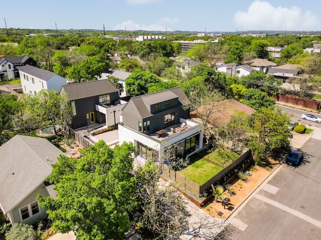 aerial view featuring a residential view