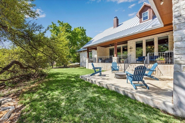 3204 Whitt Creek Trl, Leander, TX 78641 - view of grassy yard with a patio