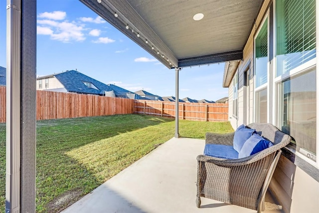 view of patio / terrace with a fenced backyard