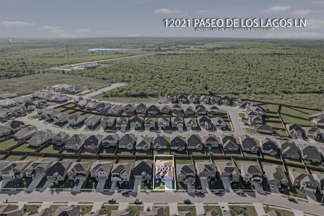 bird's eye view featuring a residential view