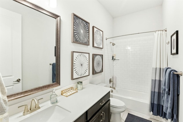 128 Mountain Lion Rd, Georgetown, TX 78628 - bathroom featuring vanity, shower / bath combo, and tile patterned floors