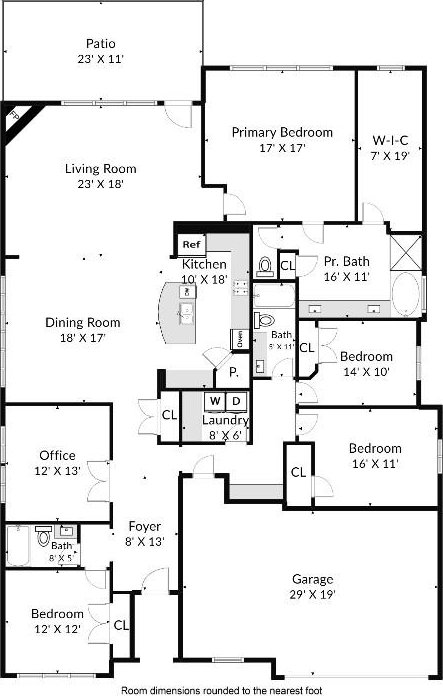 128 Mountain Lion Rd, Georgetown, TX 78628 - view of floor plan / room layout