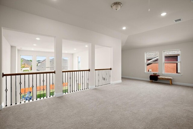 728 Pioneer Grv, Round Rock, TX 78665 - unfurnished room with carpet floors, recessed lighting, and baseboards