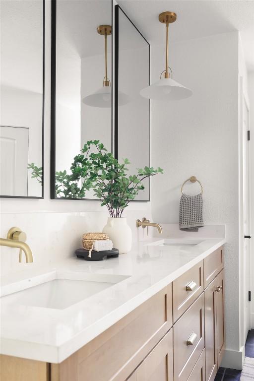full bathroom with double vanity