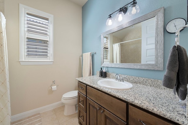 109 Grand Oaks Ln, Georgetown, TX 78628 - bathroom with vanity, tile patterned floors, and curtained shower