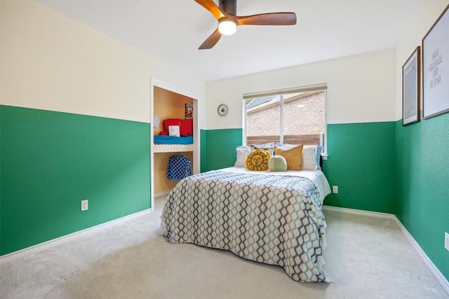 7306 Holly Fern Cv, Austin, TX 78750 - carpeted bedroom with a ceiling fan and baseboards