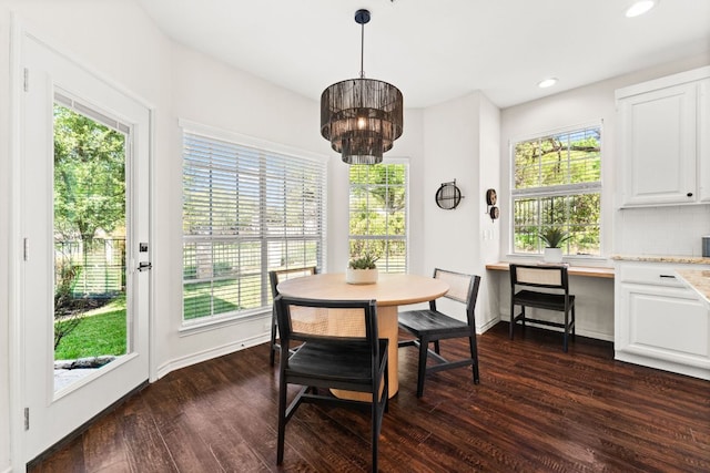 6 Dovedale Cv, The Hills, TX 78738 - dining room with healthy amount of natural light, dark wood-style flooring, and recessed lighting
