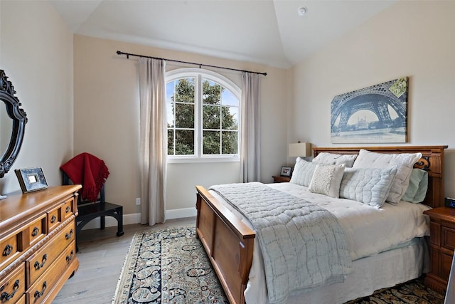 212 Bella Cima Dr, Austin, TX 78734 - bedroom with vaulted ceiling and light wood-style floors