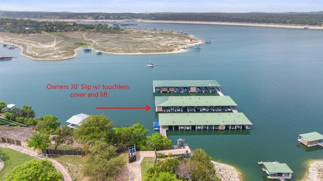 212 Bella Cima Dr, Austin, TX 78734 - bird's eye view of a nearby body of water