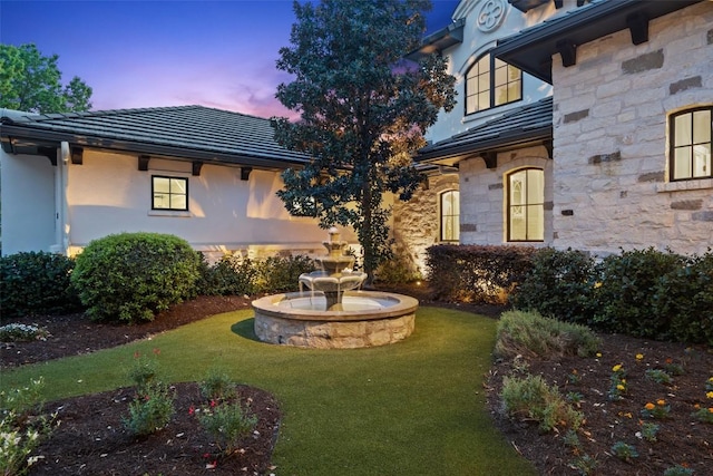 212 Bella Cima Dr, Austin, TX 78734 - yard at dusk featuring a yard