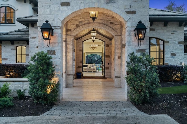 212 Bella Cima Dr, Austin, TX 78734 - entrance to property featuring stone siding