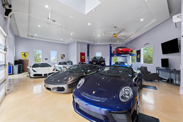 212 Bella Cima Dr, Austin, TX 78734 - garage featuring recessed lighting and ceiling fan