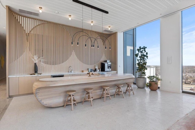 44 E Ave Unit 2509, Austin, TX 78701 - kitchen featuring expansive windows and healthy amount of natural light